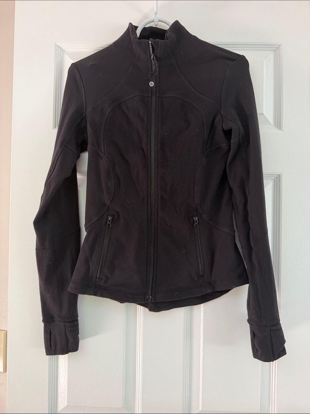 Lululemon Define Long Sleeve Full Zip Jacket w/ Thumb Holes Black Size 6